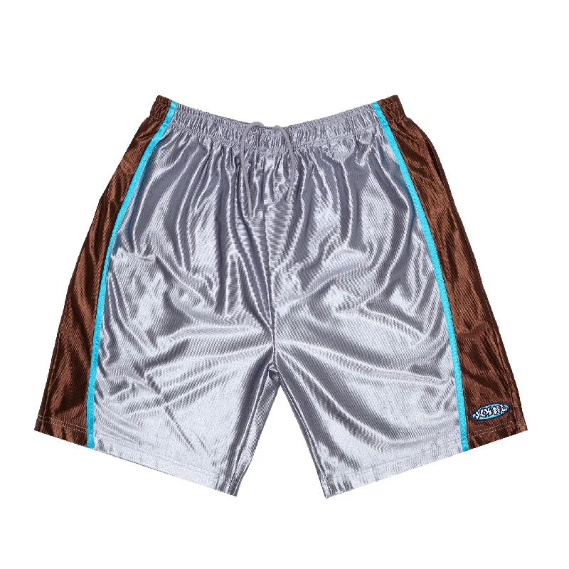 Shorts With BBQ Prints-44 Shorts - Silver Dazzle