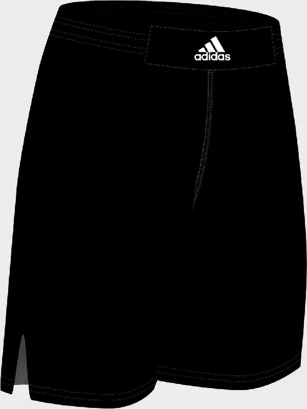 Shorts With Guitar Strings-Adidas aA202s Competition Wrestling Shorts - Black White