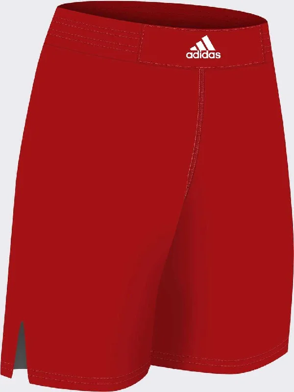 Shorts With Vinyl Designs-Adidas aA202s Competition Wrestling Shorts - Red White