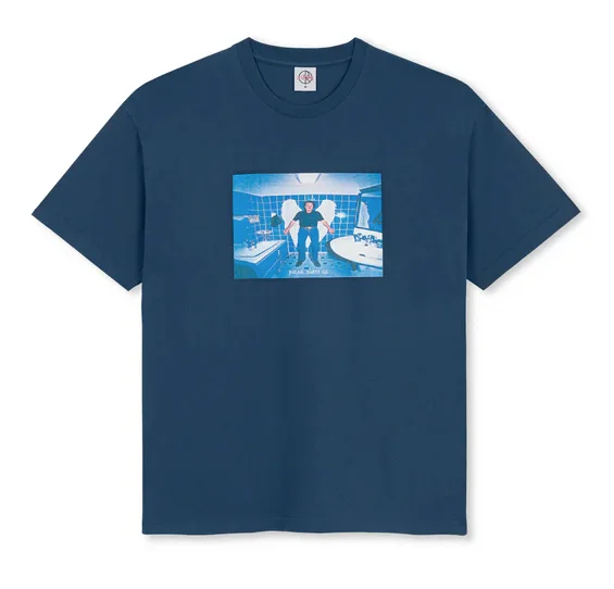 T-Shirt With Glow Effects-Angel Man Tee | Grey Blue