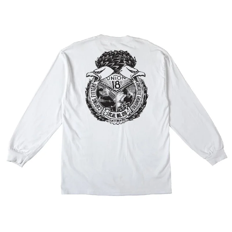 Anti Hero L/S Pocket T-Shirt Union18 Local - White / Black