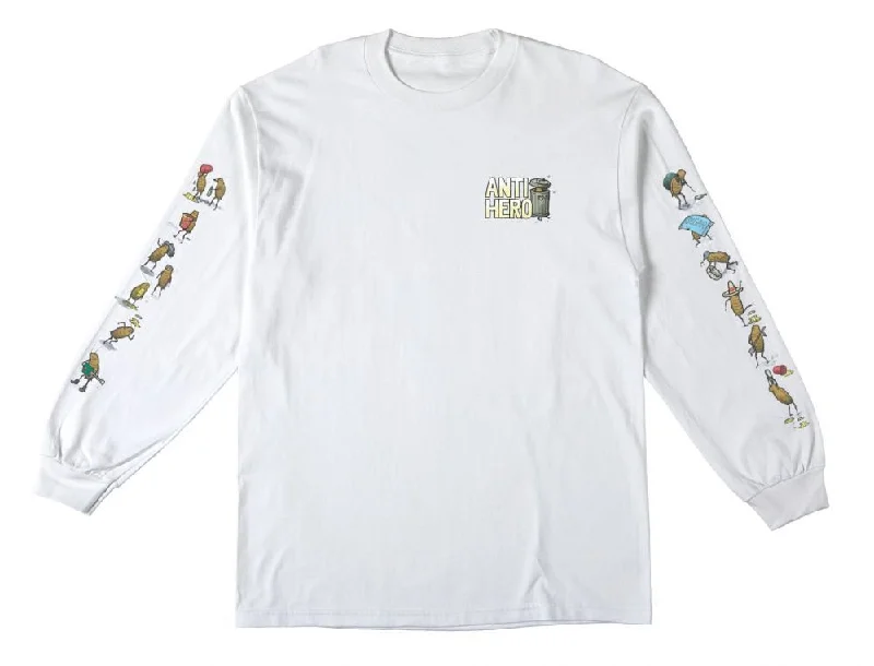 T-Shirt With Planet Art-Anti Hero L/S T-Shirt Roached Out - White / Multi Color Prints