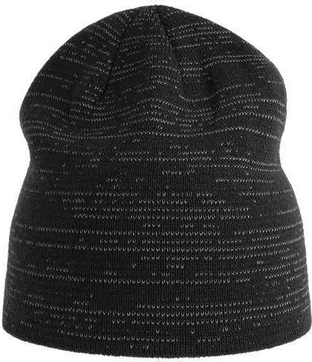 Foldable Travel Hat-Atlantis Headwear SHIB Shine Sustainable Reflective Beanie - Black (Nero)