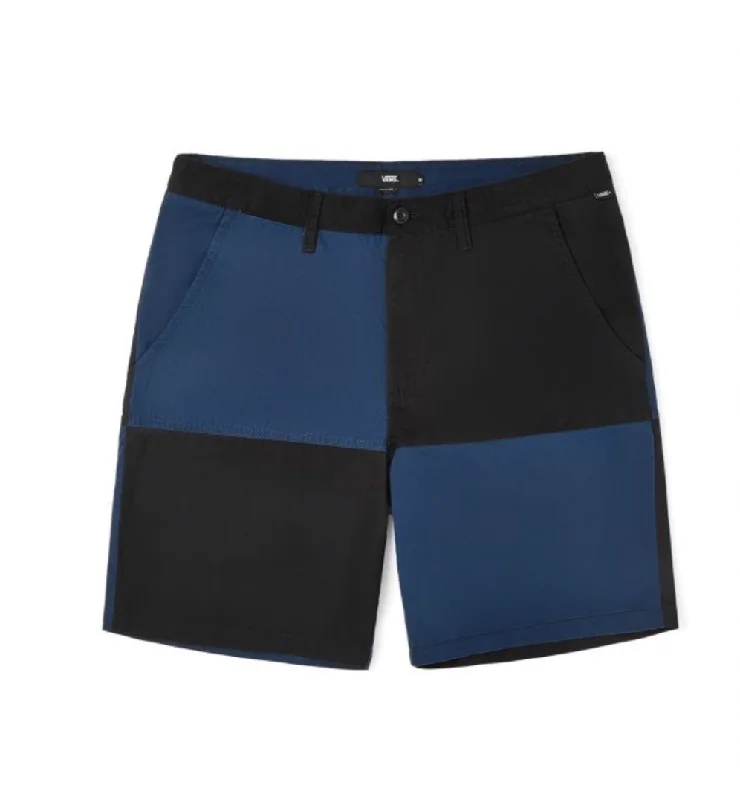 Shorts For Rave Parties-Authentic Check Shorts | Black/Dress Blue