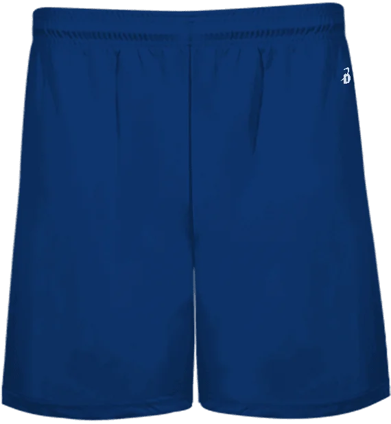 Shorts With UFO Themes-Badger Sport 214600 B-Core Pocketed 4" Youth Short - Royal