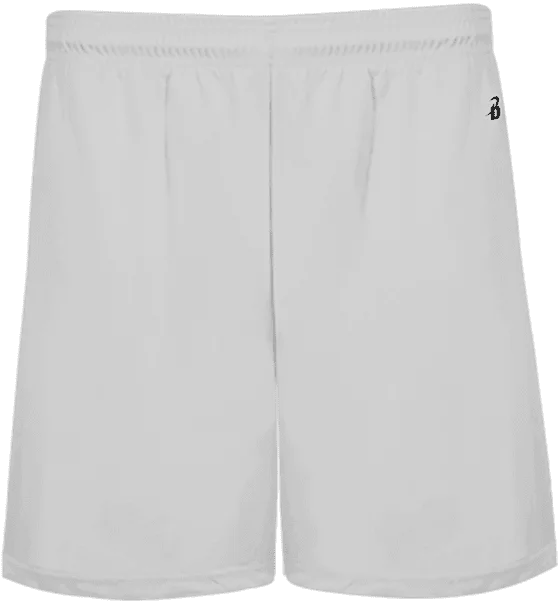 Shorts With Alien Graphics-Badger Sport 214600 B-Core Pocketed 4" Youth Short - Silver