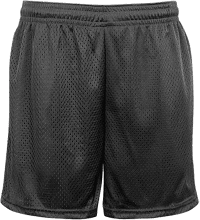 Shorts With Planet Prints-Badger Sport 222500 Mesh Tricot Youth 4" Short - Graphite