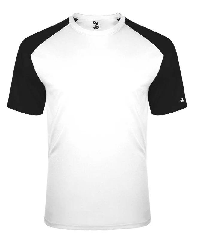 T-Shirt For Ghost Vibes-Badger Sport 2230 Breakout Youth Tee - White Black