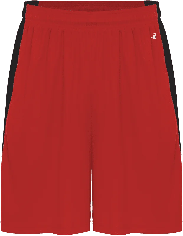 Shorts With Lake Views-Badger Sport 426700 Sweatless Short - Red Black