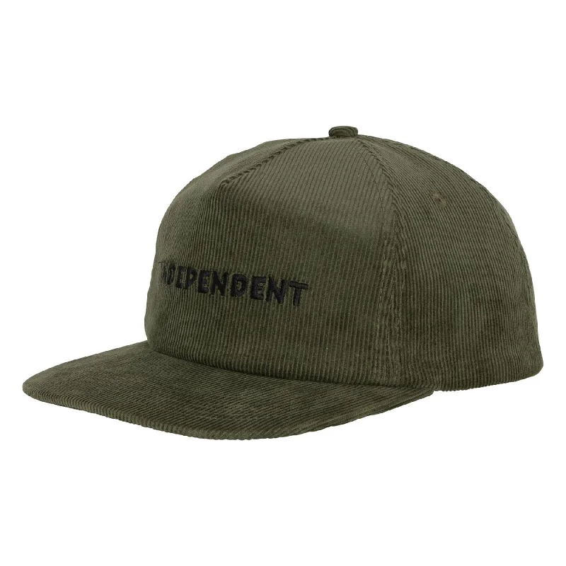 Sleek Waterproof Baseball Hat-Independent Beacon Snapback Unstructured Mid Hat Olive OS Unisex