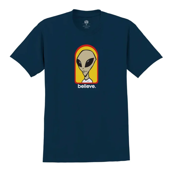 T-Shirt With Cultural Roots-Believe Tee | Navy