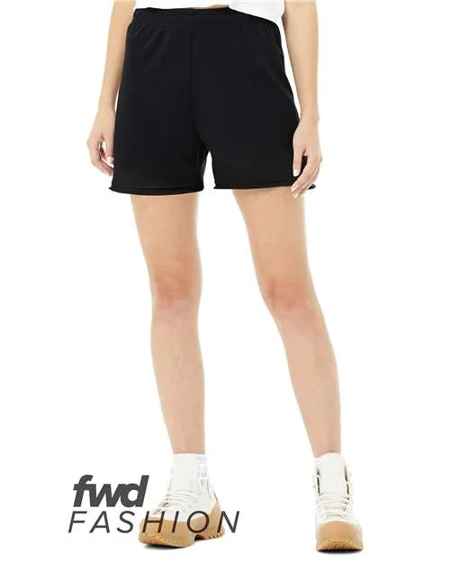 Shorts With Pride Colors-Bella + Canvas 3797 FWD Fashion Women's Cutoff Sweatshorts - Black