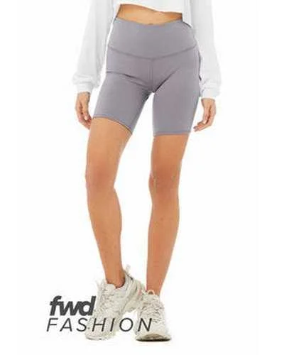 Shorts For Activist Wear-Bella + Canvas B814 Fwd Fashion Ladies' High Waist Biker Short - Storm