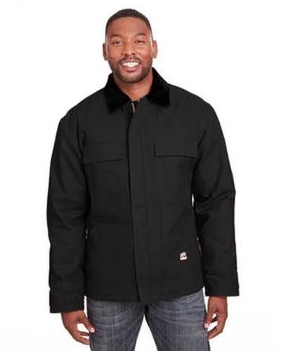 Berne CH416T Men's Tall Heritage Cotton Duck Chore Jacket - Black