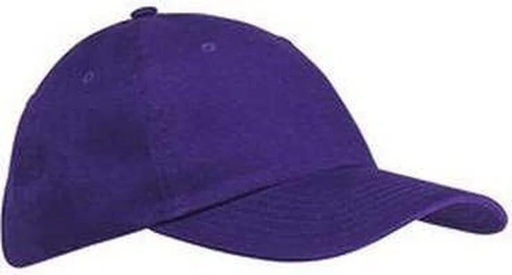 Embroidered Logo Hat-Big Accessories BX001 6-Panel Brushed Twill Unstructured Cap - Purple