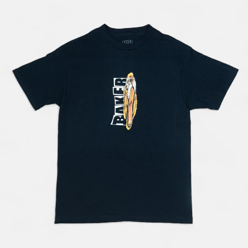 T-Shirt With Passport Stamps-Big Cats Tee Navy