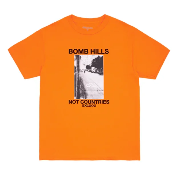 T-Shirt For Heritage Designs-Bomb Hills Not Countries Tee | Orange