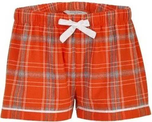 Shorts For Forum Fans-Boxercraft BW6501 Women's Flannel Shorts - Burnt Orange Kingston