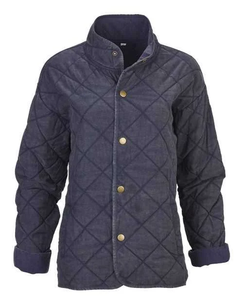 Boxercraft BW8102 Women's Quilted Market Jacket - Navy