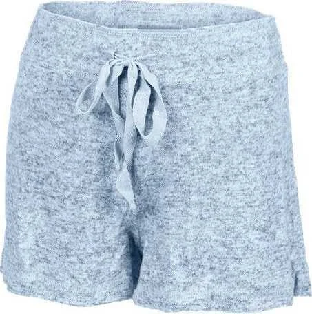 Shorts For Bus Journeys-Boxercraft L11 Women's Cuddle Fleece Shorts - Sky Blue Heather