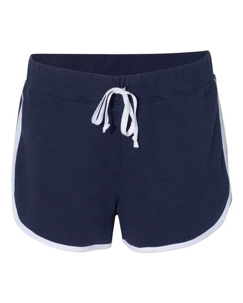 Shorts For Pep Rally Days-Boxercraft R65 Womens Relay Shorts - Navy White