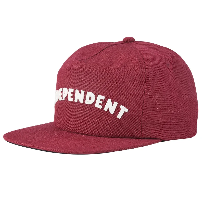 Classic Yacht Captain Hat-Independent Brigade Strapback Unstructured Mid Hat Cardinal OS Unisex