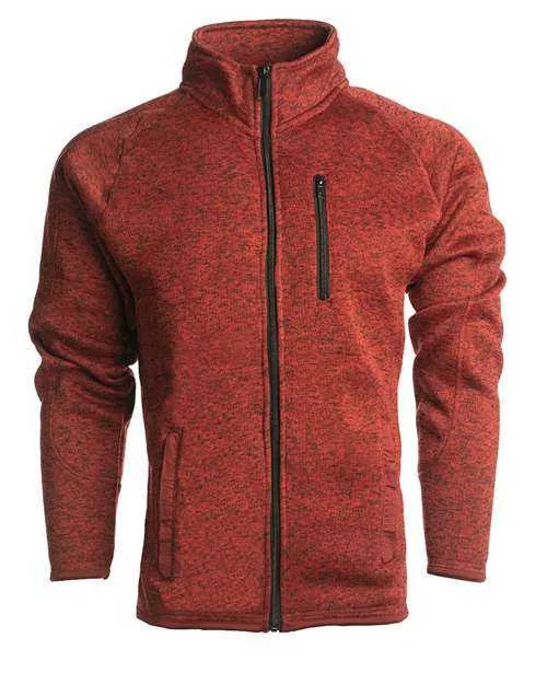 Burnside 3901 Sweater Knit Jacket - Heather Red