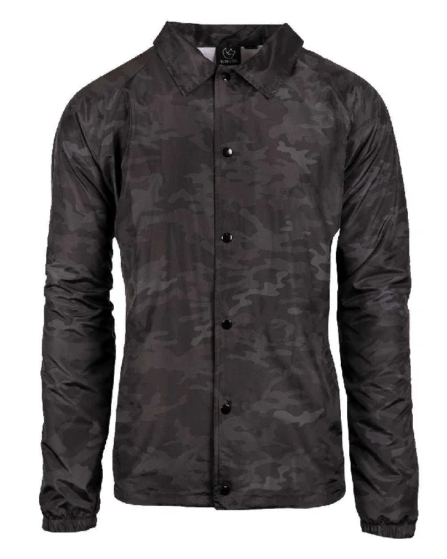 Burnside 9718 Coaches Jacket - Black Camo