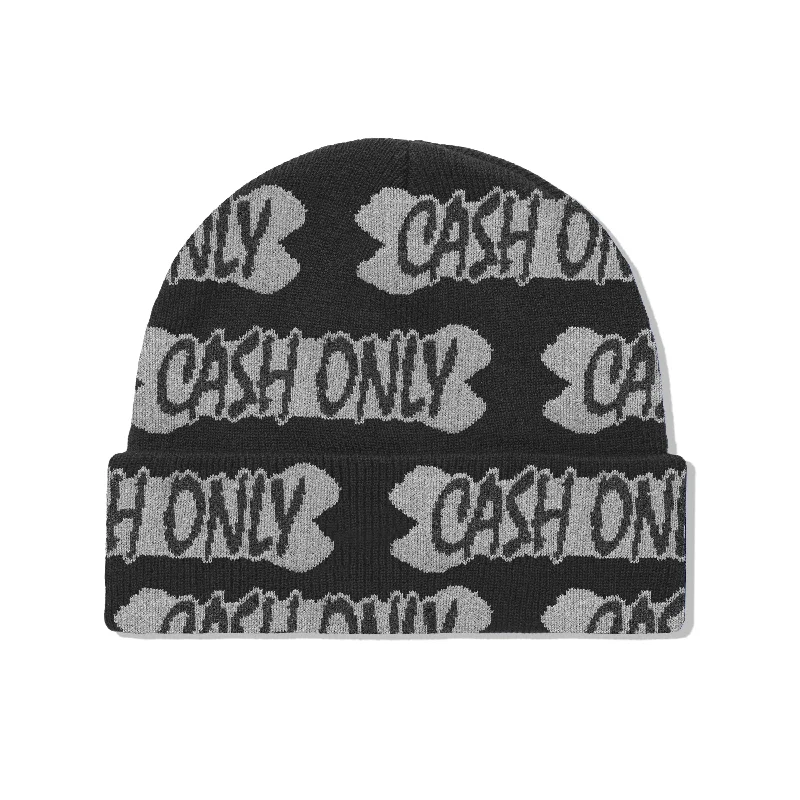 Ultra-Thin Breathable Hat-Cash Only Bone Beanie - Black