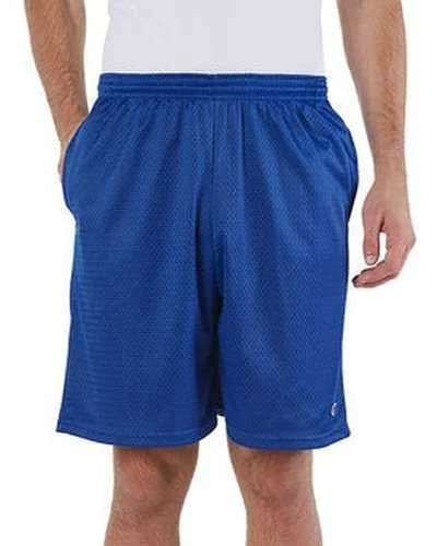 Shorts For Yoga Retreats-Champion 81622 Adult Mesh Short with Pockets - Athletic Royal