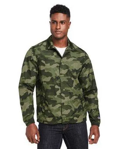 Champion CO126 Men's Coach's Jacket - Olive Green Camo