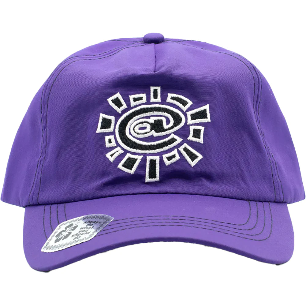 Adjustable Velcro Strap Hat-Always Do What You Should Do Nylon 5 Panel @sun Cap - Purple