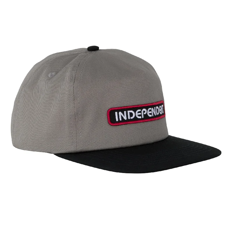 Classic Wool Hat-Independent B/C Groundwork Snapback Mid Profile Hat Gray/Black OS Unisex