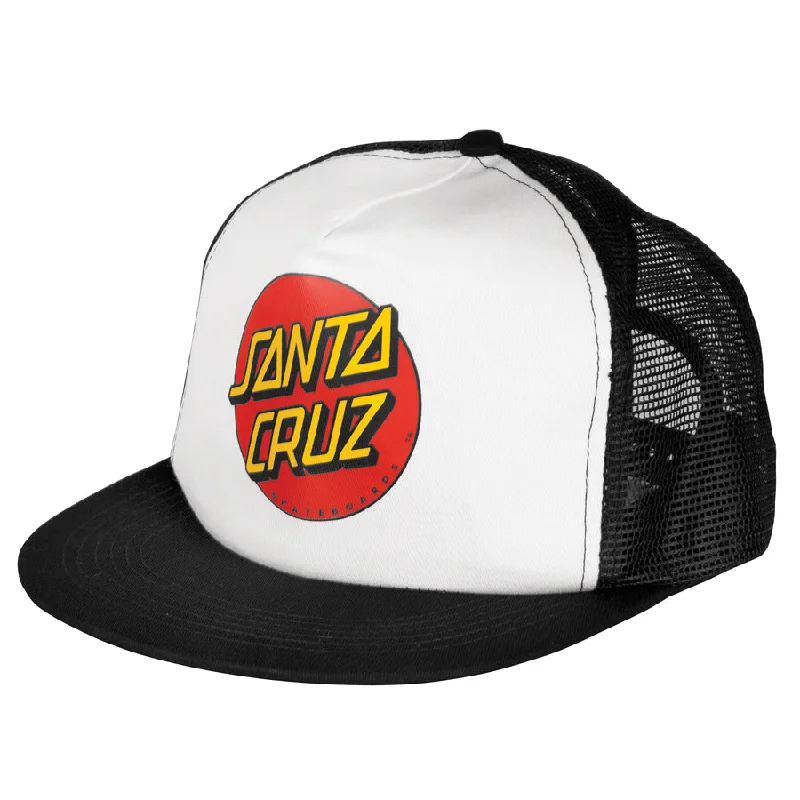 All-Season Wear Hat-Santa Cruz Classic Dot Mesh Hat - Black/White