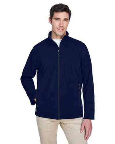 Core 365 88184 Men's Cruise Two-Layer Fleece Bonded SoftShell Jacket - Navy