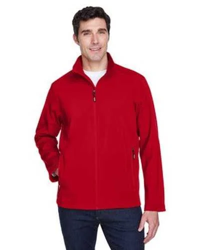 Core 365 88184 Men's Cruise Two-Layer Fleece Bonded SoftShell Jacket - Red