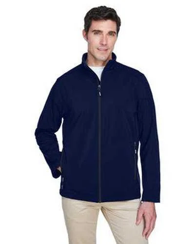 Core 365 88184T Men's Tall Cruise Two-Layer Fleece Bonded SoftShell Jacket - Navy