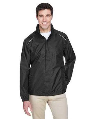 Core 365 88185 Men's Climate Seam-Sealed Lightweight Variegated Ripstop Jacket - Black