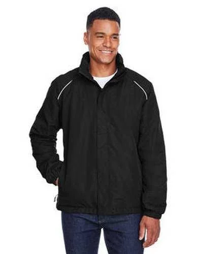 Core 365 88224T Men's Tall Profile Fleece-Lined All-Season Jacket - Black