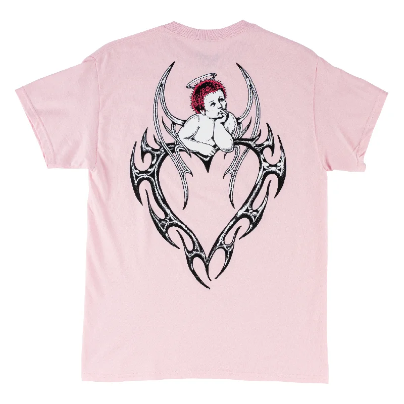 T-Shirt With Joystick Prints-Cupid Tee - Pink