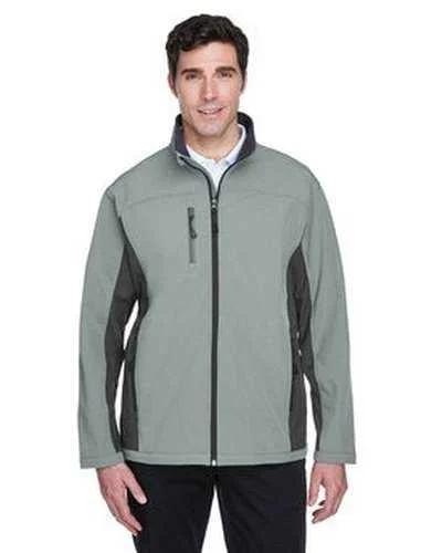 Devon & Jones D997 Men's Soft Shell Colorblock Jacket - Charcoal Dark Charcoal