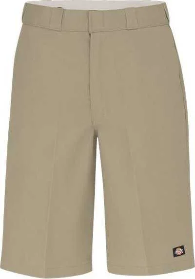 Shorts For Concert Nights-Dickies 4228EXT Multi-Pocket Work Shorts - Extended Sizes - Khaki