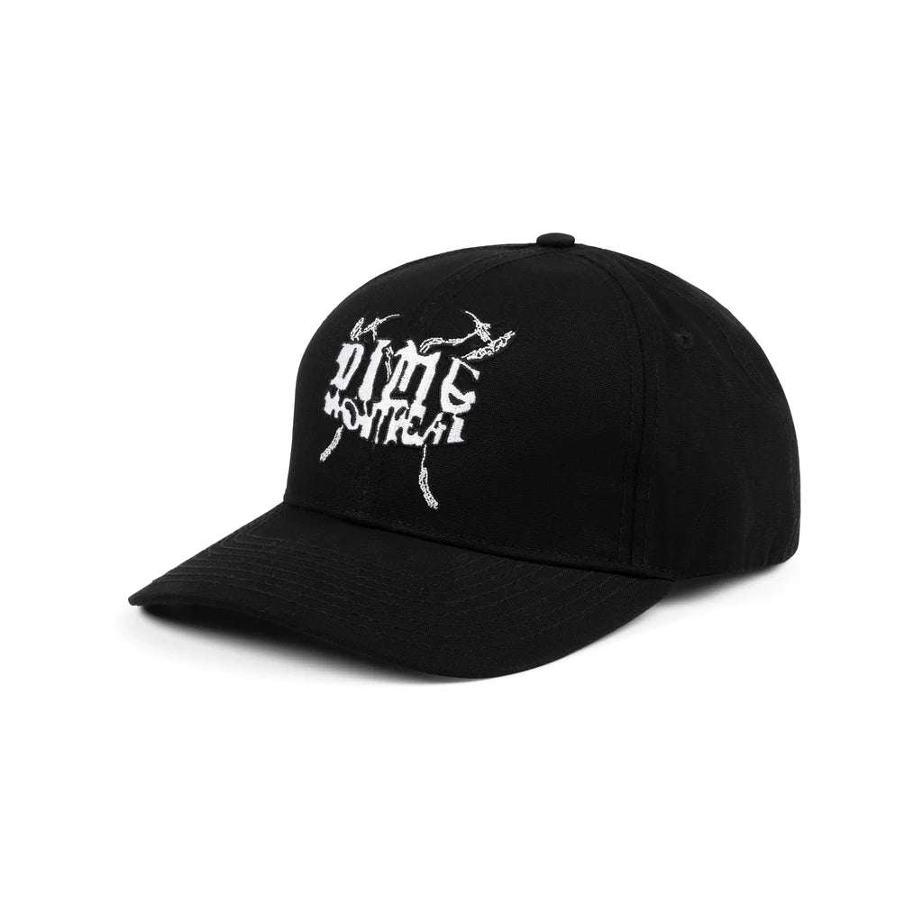 Dual-Tone Contrast Hat-Dime MTL Axe Full Fit Cap - Black