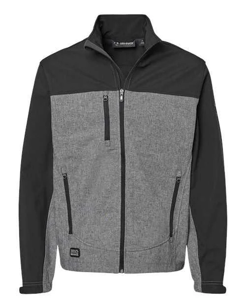 Dri Duck 5350T Motion Soft Shell Jacket Tall Sizes - Black Heather Black