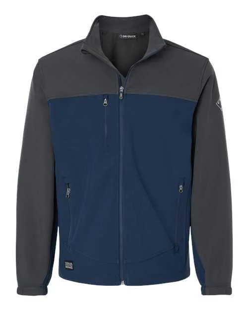 Dri Duck 5350T Motion Soft Shell Jacket Tall Sizes - Deep Blue Charcoal