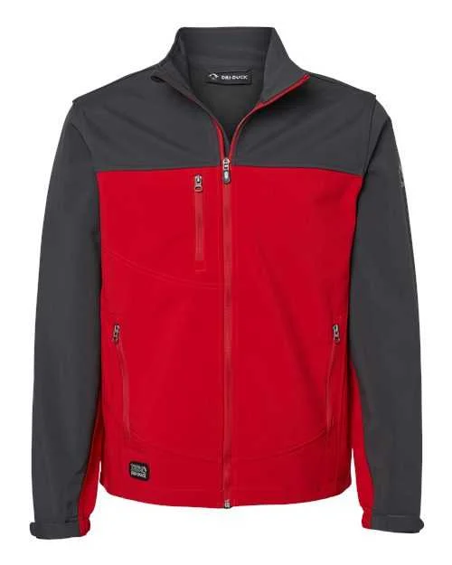 Dri Duck 5350T Motion Soft Shell Jacket Tall Sizes - Red Charcoal