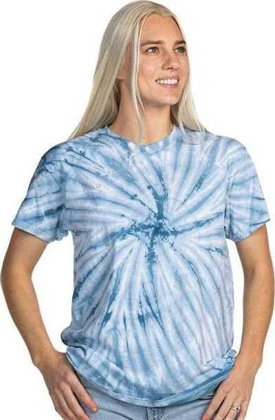 T-Shirt With Ski Slopes-Dyenomite 200CY Cyclone Pinwheel Tie-Dyed T-Shirt - Manhattan