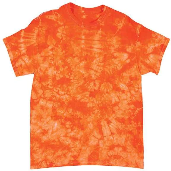 T-Shirt For Astronomy Geeks-Dyenomite 20BCR Youth Crystal Tie-Dyed T-Shirt - Orange