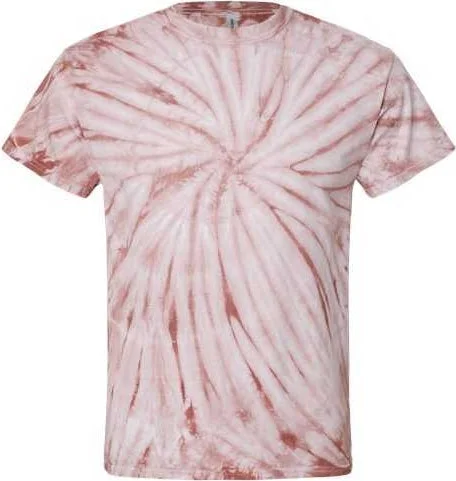 T-Shirt For UFO Hunters-Dyenomite 20BCY Youth Cyclone Pinwheel Tie-Dyed T-Shirt - Copper