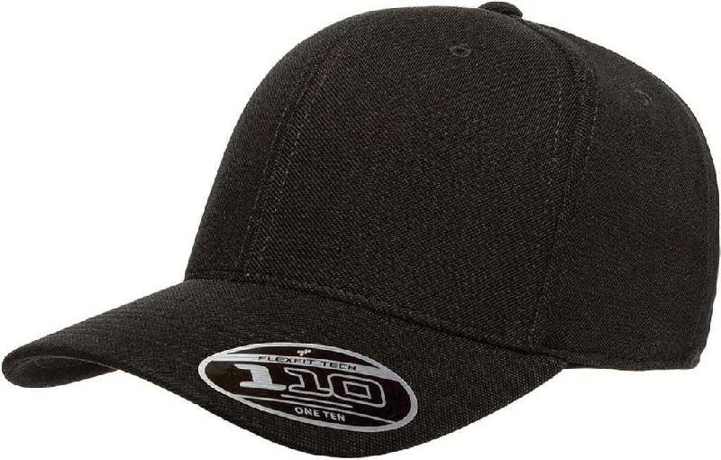 Adjustable Velcro Strap Hat-Flexfit 110 Mini-Piqu?? Cap - Black